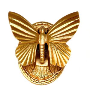 hAmbJ[ Heavy Duty Cast Iron Exterior Home Butterfly Design Door Knocker for Doors Indoor Home Knocker for Doors Beautiful Shiny Reflective Golden Finish Front Door Decor ysAiz