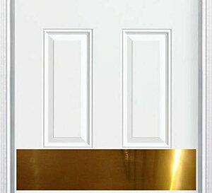 �h�A�m�b�J�[ Deck the Door Decor | Door Kick Plate - Anodized Aluminum ? Screw Mount ? Satin Black, Satin Nickel, Shiny Brass & Oil Rubbed Bronze Finish ? Many Sizes (8x34, Shiny Brass) �y���s�A���i�z