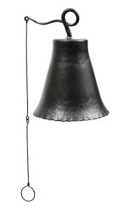 hAmbJ[ Achla Designs WIB-03 Wrought Iron Hanging Metal Knocker Bell, Large, Graphite ysAiz