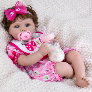 �Տ����� ���A�� �x�r�[�h�[�� �V�����l�` Aori Lifelike Reborn Baby Dolls - 22 Realistic Weighted Cloth Body Baby Girl with 3/4 Soft Vinyl Limbs, Newborn Toddler Doll for Kids Ages 3+ Years �y���s�A���i�z