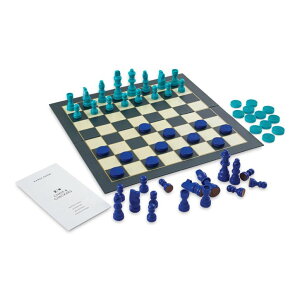 `FXZbg Ridleyfs Classic 2-in-1 Chess and Checkers Set ? Folding Family Board Games, Includes all Chess and Checkers Pieces, Ideal for Ages 8+ ? Great Gift Idea ysAiz