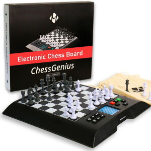 `FXZbg Millennium ChessGenius Electronic Chess Board ? Portable AI Chess Trainer with Magnetic Pieces, LCD Display, Adjustable Skill Levels for All Ages ysAiz