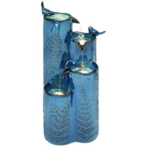 K[f  CeA u^  ̃IuWF EH[^[tH[t@Ee Autodaya 32" H Water Fountain Outdoor, 4-Tier Vase Ceramic Outdoor Fountain and Waterfalls, Tranquil Oasis for Garden Patio Yard Dec