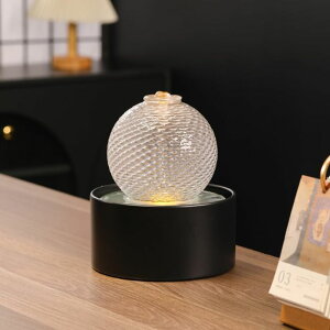   ̃IuWF e[ugbvt@Ee CeA Generic Indoor Water Feature Tabletop Ceramic Fountain Home Kitchen Office Decoration Modern Design Style (Black) ysAiz