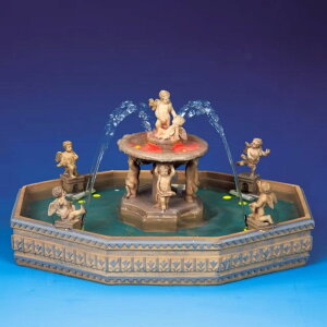 ��� ���� ��̃I�u�W�F �e�[�u���g�b�v�t�@�E���e�� �C���e���A���� Lemax Lighted Village Square Fountain with 4.5V Adaptor #14663 �y���s�A���i�z