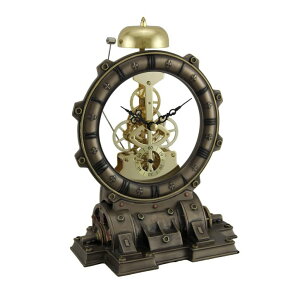 Ǌ|v  Veronese Design Time's Gate Metallized Steampunk Generator Desktop Striking Clock ysAiz