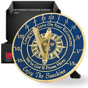 v The Metal Foundry Retirement Gift for Colleagues, Women, & Men ? Commemorative Goodbye Keepsake Sundial, Handcrafted Solid Brass Sign, Custom Funny Gift for Office. Enjoy The Sunshine ysAiz