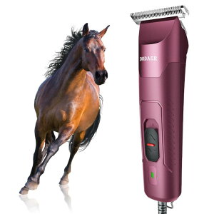 ybgoJ Professional Grooming Electric Corded 2-Speed Horse Clipper with Detachable Blade - Cool & Quiet Running Design - Includes Size T84 Blade for Complete Horse Grooming - Burgundy ysAiz