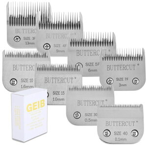 ybgoJ Geib Buttercut 8 Pack Dog Clipper Blades ? Grooming Kit ? Carbonized Steel Construction, Long-Lasting Durable Blades ysAiz
