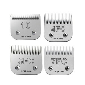 ybgoJ 4PCS Dog Grooming Blades Compatible with Andis,Oster A5,Wahl km10 Dog Clippers,Detachable Dog Clipper Replacement Blade for Dog Cat Horse Animal Size -#10+4FC+5FC+7FC ysAiz