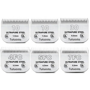 ybgoJ Tutuosto Clipper Blades Pet Grooming Clipper Replacement Blades Detachable Blade Compatible with andis/wahl/Oster Dog Clippers (2 * 10+30+4FC+5FC+7FC) ysAiz