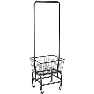 hAmbJ[ ALIMORDEN Laundry Cart with Clothes Rack, Rolling Laundry Butler with Wire Storage RackCBlack ysAiz