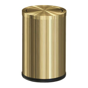 hAmbJ[ LEASYLIFE Small Trash Can with Flipping LidCGold Bathroom Trash can with lidC2.4gallon,Brass Trash can for Bathroom,LaundryCHotelCOfficeC Laundry Room CMetallic Gold (Single) ysAiz