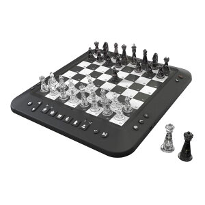 `FXZbg Electronic Chess Set, Chess Set Board Game, Computer Chess Game, Electronic Chess Game, LEDs,Built-in Battery, Great Partner for Play and Practice (Black) ysAiz