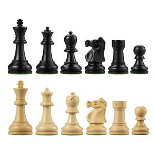 `FXZbg Bobby Fischer Ultimate Ebonized & Boxwood Staunton Chess Set With 3.75 in. King - Weighted Wooden Pieces, Luxury and Premium Tournament Set for Adults ysAiz