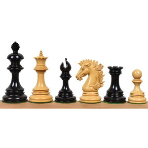 �`�F�X�Z�b�g Royal Chess Mall Alexandria Luxury Staunton Chess Pieces Only Chess Set, Ebony and Boxwood Wooden Chess Set, 4.4-in King, Triple Weighted Chess Pieces (5 lbs) �y���s�A���i�z