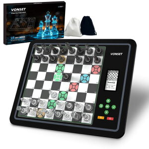 `FXZbg Electronic Chess Games with Piece Position Display L6 Computer Chess Set, Computer Chess Board with LED Light Electronic Chess Set for Beginners and Chess Lovers Chess Set Board Game ysAiz