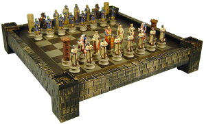 �`�F�X�Z�b�g Medieval Times Crusades Arabian vs Christian Knights Chess Set W/ 17" Castle Board �y���s�A���i�z