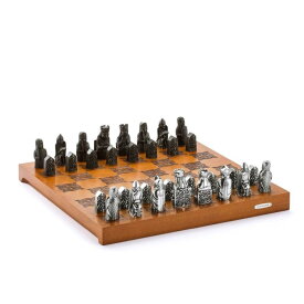 チェスセット Royal Selangor Hand Finished The British Museum Collection Pewter Lewis Chess Set Gift 【並行輸入品】