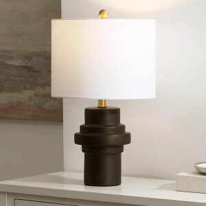 �T�t�@���B�� safavieh �e�[�u�������v �T�t�@�r�� �T�t�@���B�A SAFAVIEH Lighting Collection Doni Black/Brass Ceramic 22-inch Table Lamp (LED Bulb Included) �y���s�A���i�z