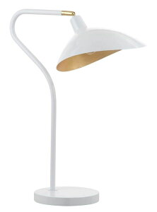 Tt@B safavieh e[uv Tt@r Tt@BA SAFAVIEH Lighting Collection Giselle Modern Contemporary White/ Gold 30-inch Adjustable Height Bedroom Living Room Home Office Desk Nightstand Task Table Lamp (LED Bulb I 