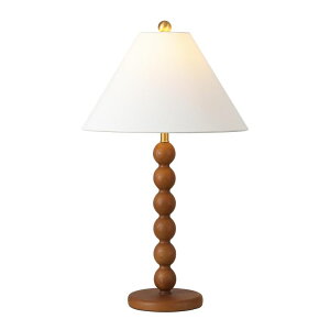 Tt@B safavieh e[uv Tt@r Tt@BA SAFAVIEH Lighting Collection Sanne Natural Brown Resin Stacked Ball 27-inch Table Lamp for Bedroom, Living Room, Home Office, Desk, Nightstand (LED Bulb Included) y