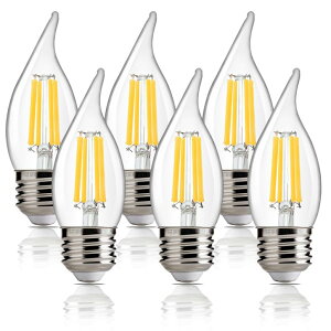 サファヴィヤ safavieh テーブルランプ サファビヤ サファヴィア ALAMPEVER 800LM Super Bright Dimmable LED Light Bulb, E26 LED Bulb 100 Watt Equivalent, CA11 5000K Daylight White LED Candelabra Bulb, 5.5W, 6 Pack 【並行輸入品】