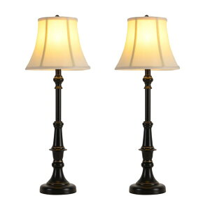 �T�t�@���B�� safavieh �e�[�u�������v �T�t�@�r�� �T�t�@���B�A Smeike 2 Pack Vintage Style Buffet Table Lamp, Traditional Bedside Lamps, Tall Table Lamp Set of Two for Living Room, Bedroom �y���s�A���i�z