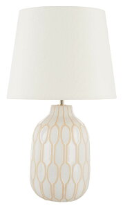 Tt@B safavieh e[uv Tt@r Tt@BA SAFAVIEH Lighting Collection Lansing White Ceramic 21-inch Table Lamp (LED Bulb Included) ysAiz