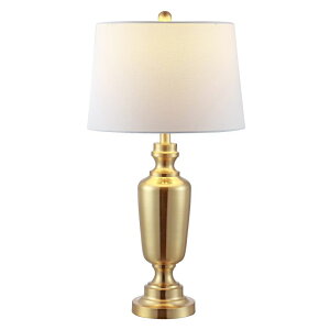 �T�t�@���B�� safavieh �e�[�u�������v �T�t�@�r�� �T�t�@���B�A SAFAVIEH Lighting Collection Ezra Modern Contemporary Brass Iron 28-inch Bedroom Living Room Home Office Desk Nightstand Table Lamp (LED Bulb Included) �y���s�A���i
