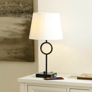 �T�t�@���B�� safavieh �e�[�u�������v �T�t�@�r�� �T�t�@���B�A SAFAVIEH Lighting Collection Vynn Black 19-inch Table Lamp with USB Charging Port, Ideal for Living Room, Bedroom, Nightstand, Home Office, Dorm (LED Bulb Included) �y��