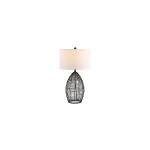 �T�t�@���B�� safavieh �e�[�u�������v �T�t�@�r�� �T�t�@���B�A SAFAVIEH Lighting Collection Edren Modern Black Rattan 30-inch Table Lamp (LED Bulb Included) �y���s�A���i�z