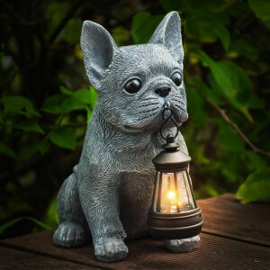 K[fCgLED\[[Cg \[[p[ Qwifyu Solar Dog Outdoor Garden Statue with LED Light - Lawn Decor Dog Statue for Patio, Balcony, Yard Ornament - Unique Housewarming Gifts,Birthday Gifts,Garden Gift ysAiz