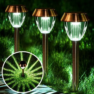 K[fCgLED\[[Cg \[[p[ SOLATINO Solar Pathway Lights Outdoor Waterproof, 6 Pack Solar Outdoor Lights Bright Up to 12 Hrs, 15 Lumens Garden Light LED Landscape Lighting Stainless Steel Walkway Light, Cold Whi y