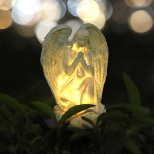 �K�[�f�����C�gLED�\�[���[���C�g �\�[���[�p���[ XURLEQ Garden Solar LED Light with Stake, Waterproof Outdoor Decor for Walkway Courtyard Party Decor, White Angel �y���s�A���i�z