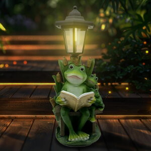 K[fCgLED\[[Cg \[[p[ Vasesun Frog Garden Statue with Solar Lantern - 16g Large Outdoor Solar Lights Frog Figurine for Outside, Yard, Patio, Lawn Decor, Housewarming Gifts for Women, Mom ysAiz