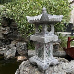 K[fCgLED\[[Cg \[[p[ GRASOLAR 23.6ffHigh Asian Orchid Pagoda Statue Solar-Powered LED Light Miniature Tower Lantern Garden Decoration Figurines Solar Lamp Outdoor Japanese Decoration Zen Courtyard Landsc 