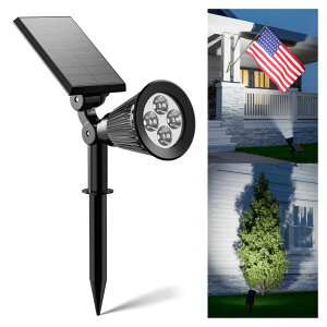 K[fCgLED\[[Cg \[[p[ FALOVE Solar Spot Lights Outdoor Waterproof for Flag, Palm Tree, Pole, Sign, Statue, Mailbox, Bright LED Outside Landscape Flood Spotlights for Accent Uplighting Yard, Garden, House, B y