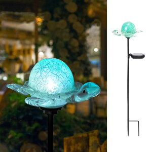 K[fCgLED\[[Cg \[[p[ Bshine Solar Garden Decoration Outdoor Turtle Lights, Hand Blown Glass Waterproof Solar Light Stake Decorate Paths, Pathways, Lawns and Yards Art for Mom Gifts ysAiz