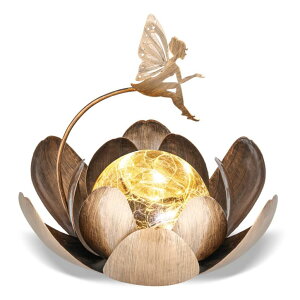 K[fCgLED\[[Cg \[[p[ Afirst Solar Lantern Fairy Light, Solar Lights Outdoor Garden Decor Crackle Glass Decorative Waterproof Tabletop Landscape Path Light LED Table Light for Patio,Lawn,Walkway,Tabletop,Pa y