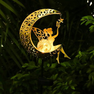 �K�[�f�����C�gLED�\�[���[���C�g �\�[���[�p���[ ZKLiLi Solar Lights Garden Decorations,Moon Fairy Light,Solar Statues Outdoor Decor,Warm LED Light for Pathway Lawn Patio Courtyard Gifts for Mom Grandma Women �y���s�A���i�z