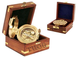 v Brass Natural Sine Compass with Wood Box Magnetic Direction Hiking Maritime Nautical Gift Rustic Vintage Home Decor Gifts ysAiz