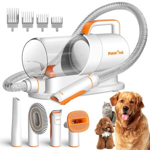 ybgoJ PAWING Pet Grooming Kit with Vacuum, All-in-1 Professional Deshedding Tools for Dogs & Cats - Low Noise Dogs Vacuum Cleaner with 2L Large Capacity Dust Cup for Shedding Pet Hair ysAiz