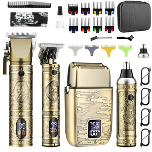 ybgoJ GSKY Hair Clippers for Men Professional, Beard Trimmer Kits & Sets, Cordless Mens Hair Trimmer, Electric Shavers, Haircutting Machine with LED Display, for Barber ysAiz