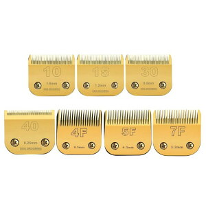 ybgoJ Blade Dog Grooming Detachable Ceramic Blade Compatible with Andis,Oster A5,Wahl KM Series Clippers(Gold) (10+15+30+40+4F+5F+7F) ysAiz