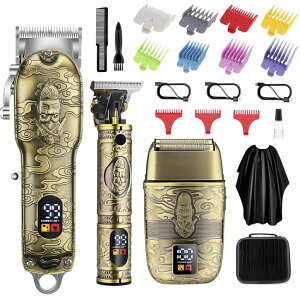 ybgoJ Soonsell Professional Hair Clippers for Men CordlessC Mens Clippers and Grooming SetCElectric Shavers, Clippers and T-Blade Trimmers SetCHair Cutting Kit LCD DisplayiBronze ysAiz