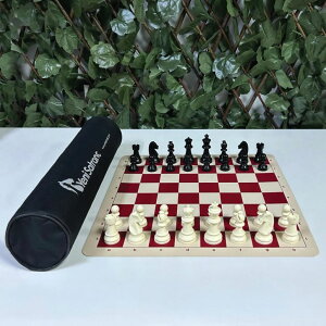 `FXZbg Versatile Portable Foldable Chess Set, Travel-Friendly Design for On-The-Go Play, 18x18', Lightweight & Non-Slip Portable Travel Chess Board with Chess Pieces, with Chess Piece Keychain Gift ysAiz