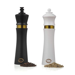 �`�F�X�Z�b�g King & Queen Chess Piece Pepper Grinder, Set of 2 Salt and Pepper Grinder set Manual, Refillable Salt and Pepper Mills, Perfect Kitchen Decor, Essential Kitchen Gift for Chess Enthusiasts (9 Inch) �y���s�A���i�z