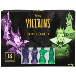�`�F�X�Z�b�g Spin Master Games, Disney Villains Chess Set for Adults & Kids, Play as Classic Disney Characters Like Ursula, Jafar, Hades, & More, Classic Strategy Game & STEM Activity, 2 Players, for Ages 8 & Up �y���s�A���i�z