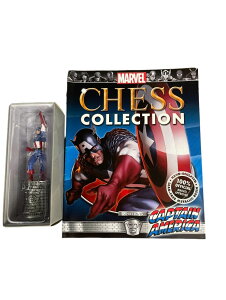 �`�F�X�Z�b�g Eaglemoss Marvel Captain America Chess Piece Collection Statue, Hand Sculpted and Metallic Resin, with Magazine �y���s�A���i�z